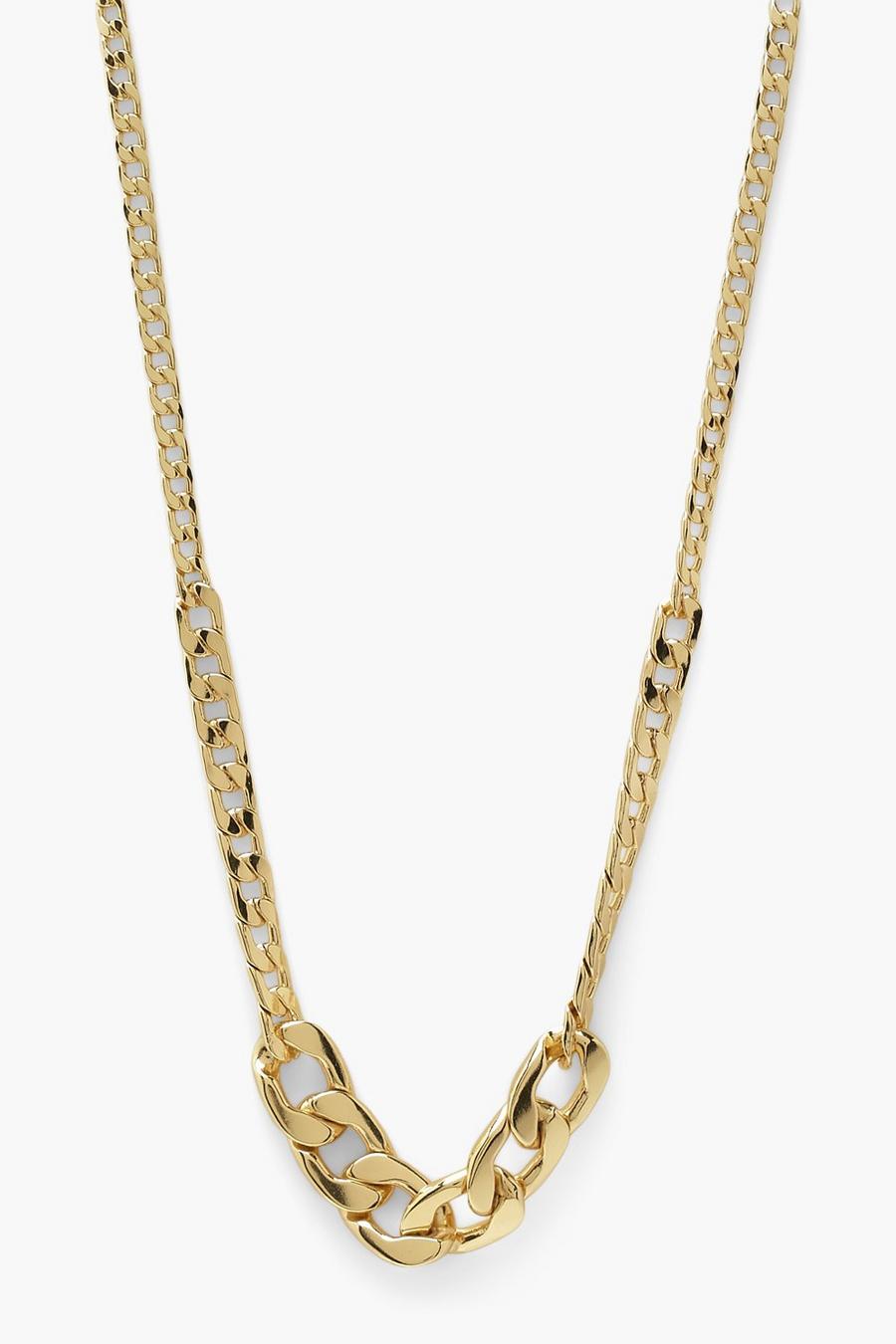 Gold Mix Chain Chunky Necklace image number 1