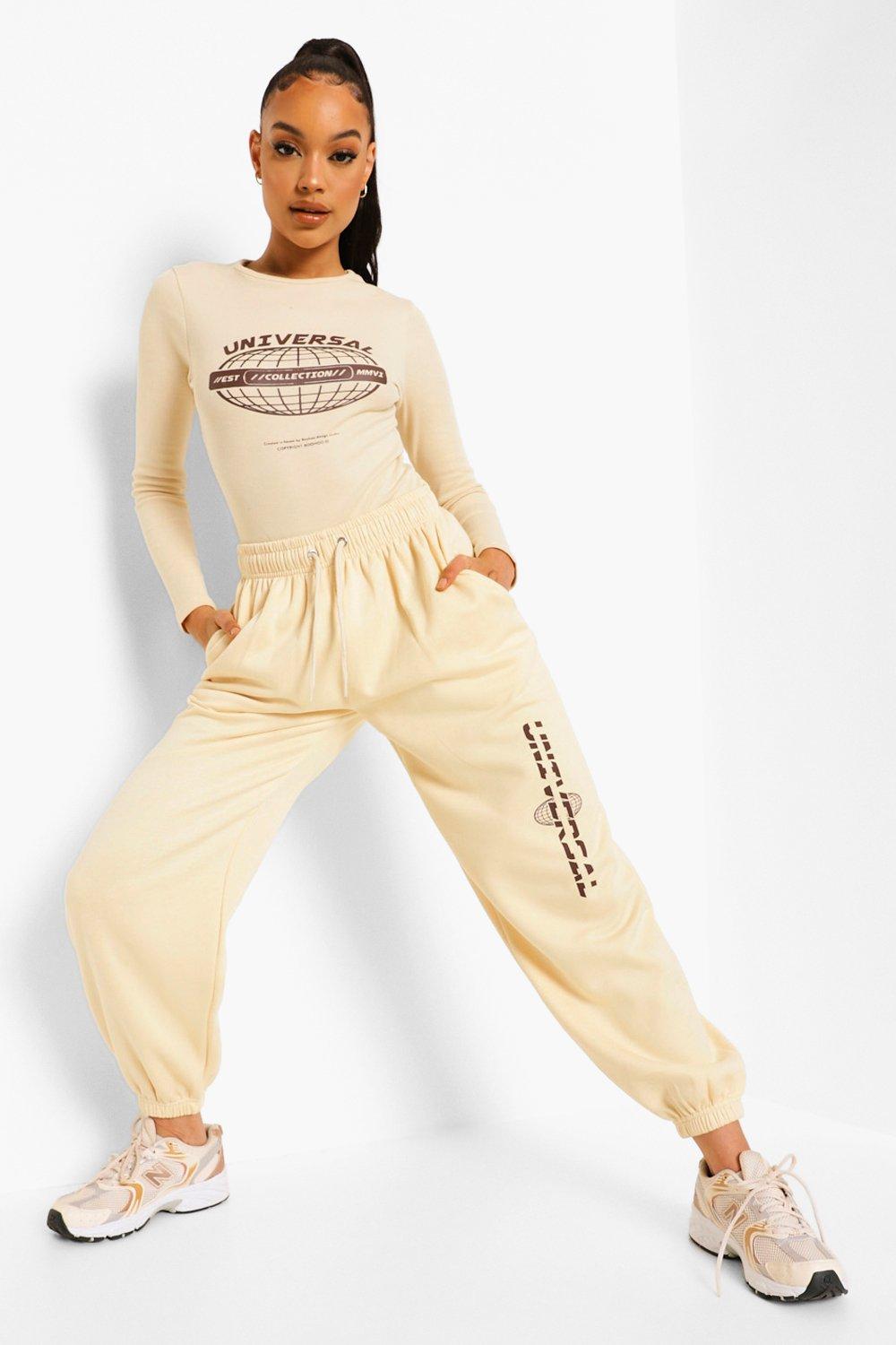 Boohoo beige joggers hotsell