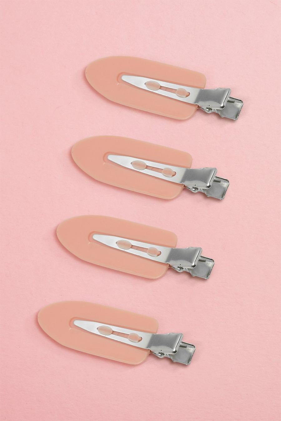 Baby pink 4 Pack Creaseless Hair Clips image number 1
