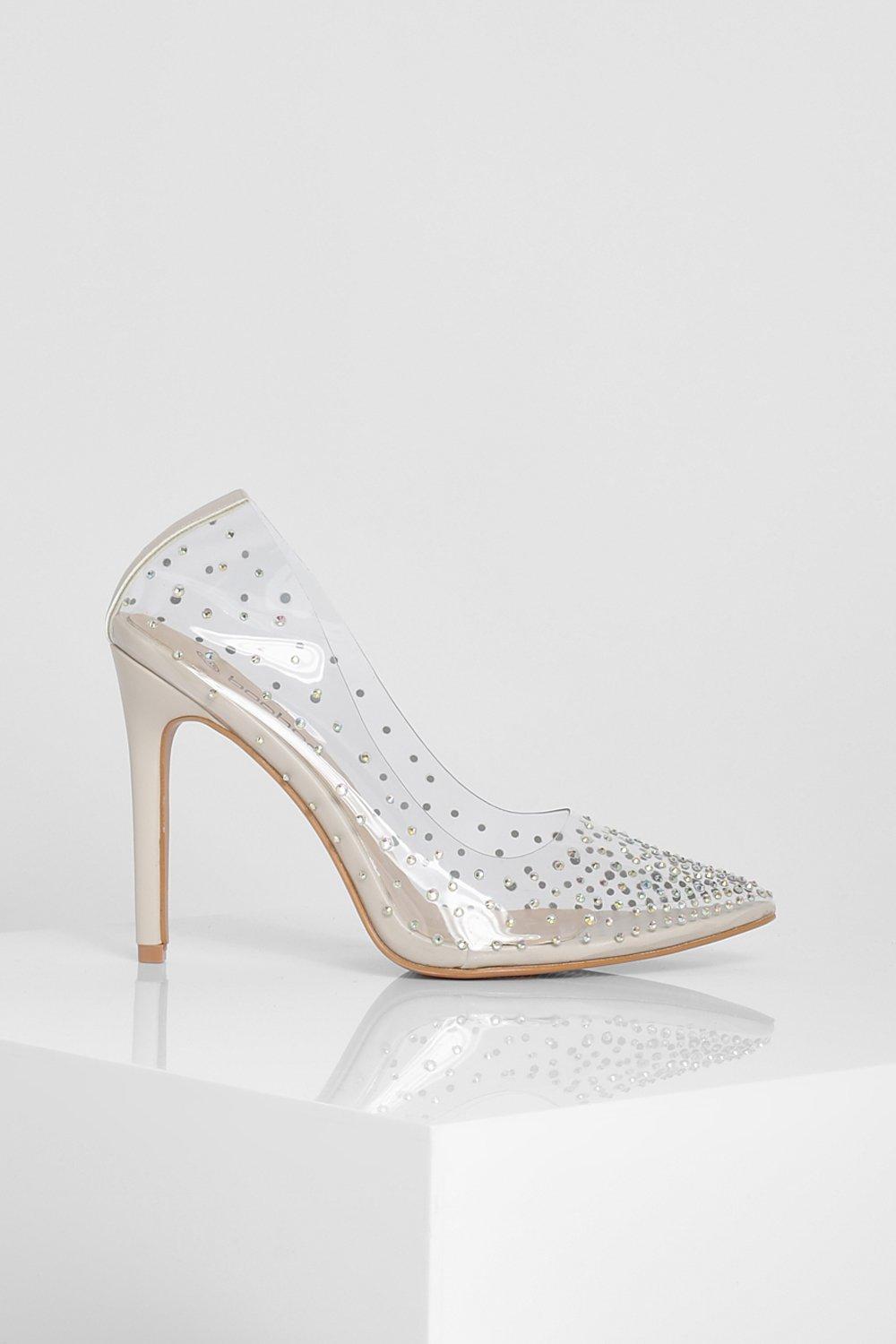 Clear sales diamond heels