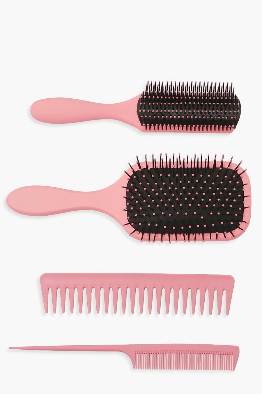 Pink Hair Brush Kit - 4 Pieces image number 1