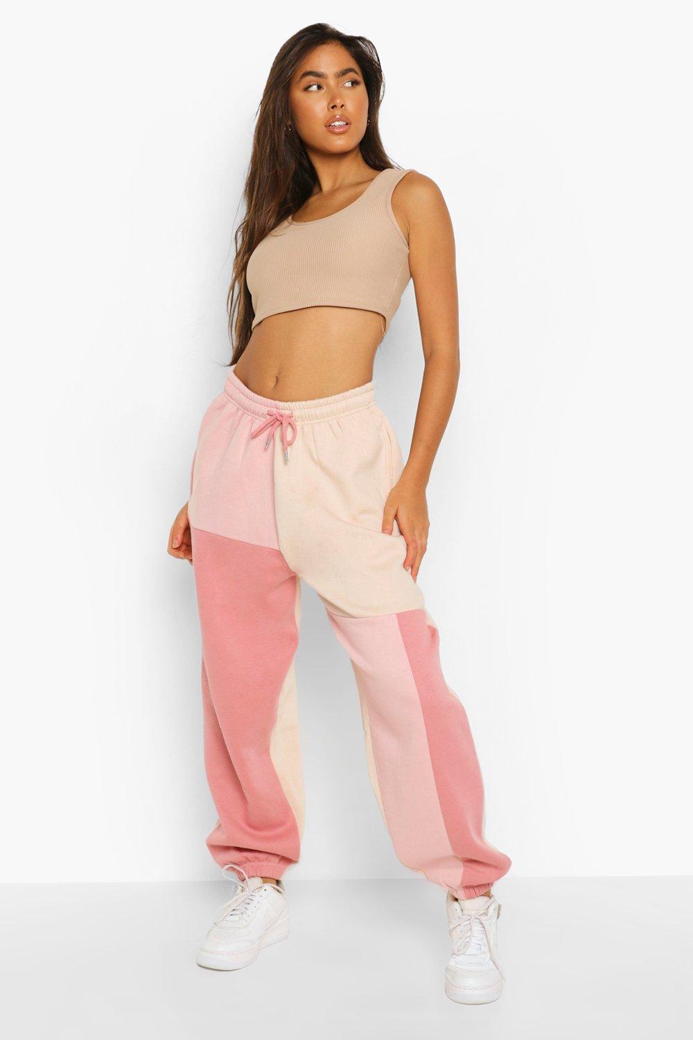 Missguided colour best sale block joggers