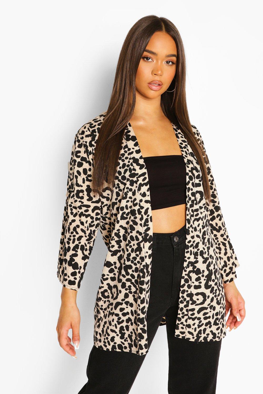 Cheetah print kimono cardigan outlet