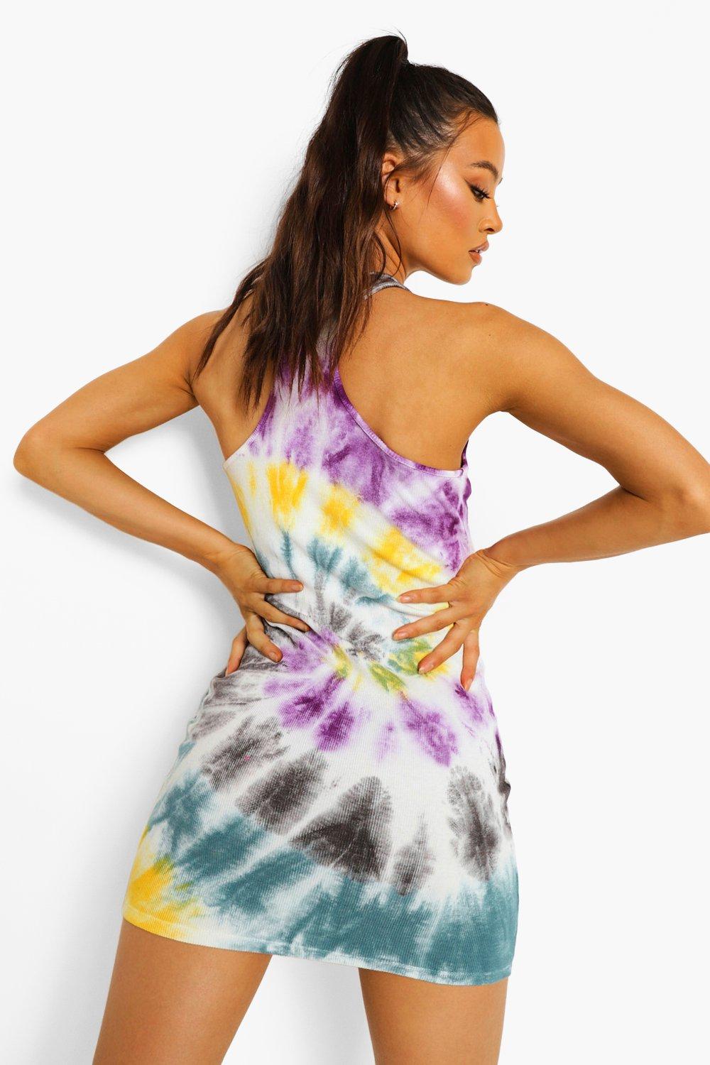 Tie dye dress store boohoo