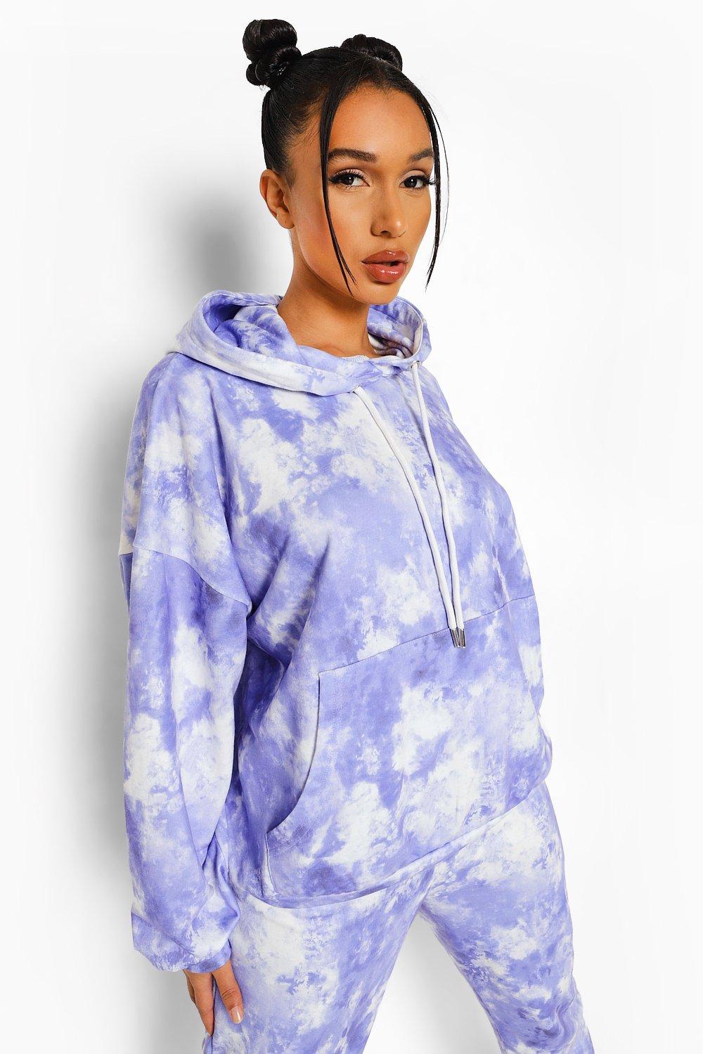 Light purple tie dye hoodie hotsell