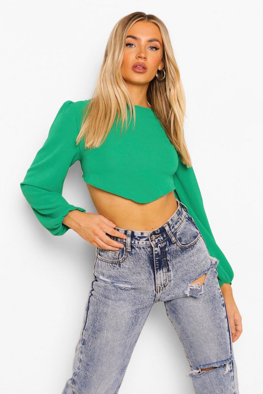 Green Backless Top image number 1