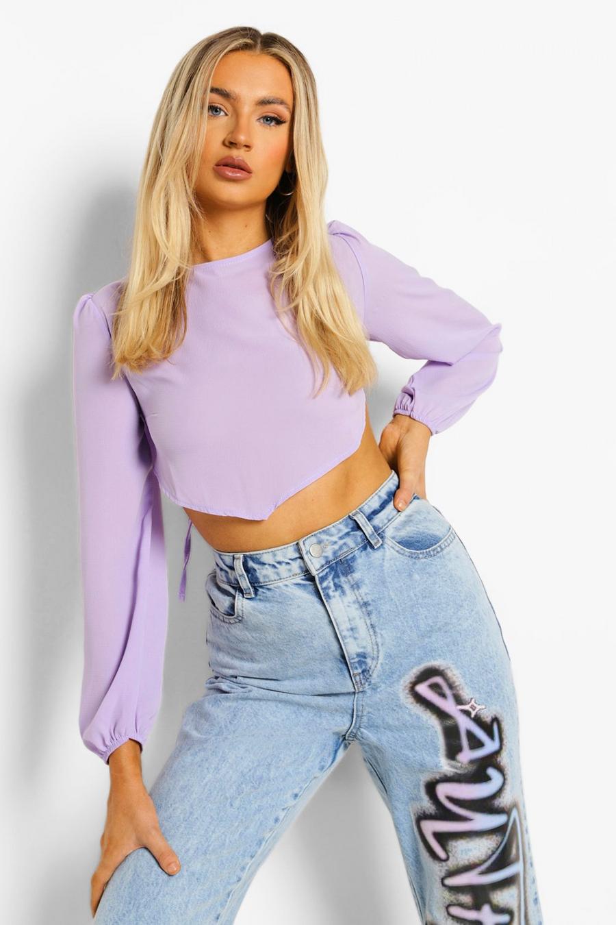 Lavender lila Backless Top