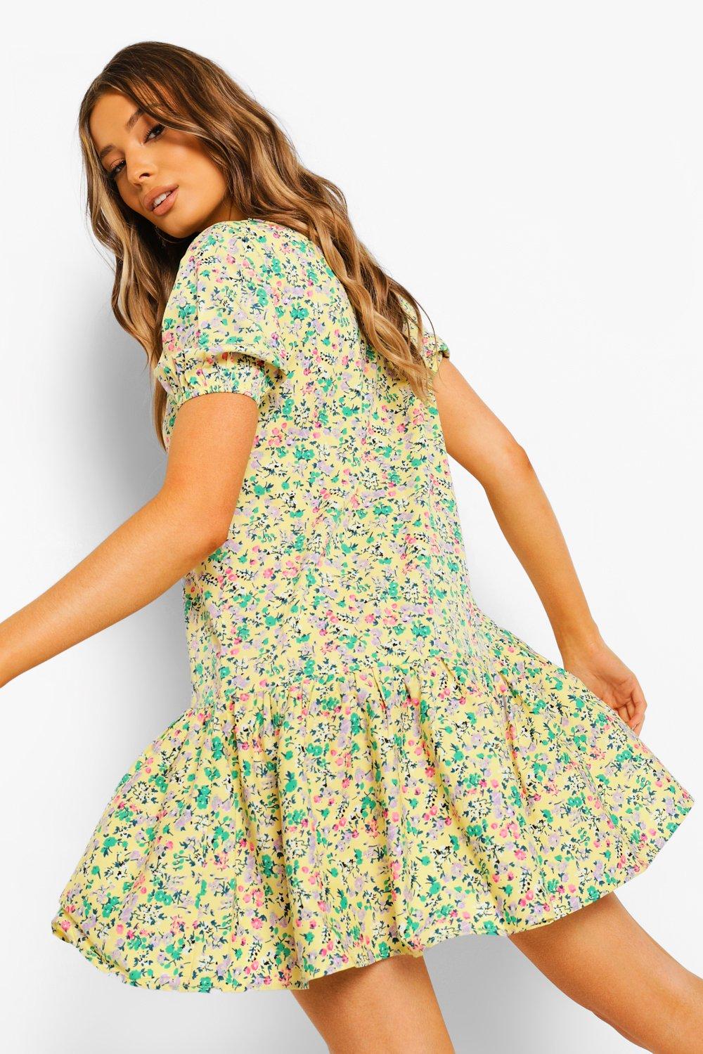 Boohoo floral shift sales dress