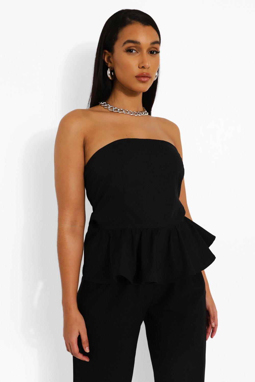 Bandeau store peplum top