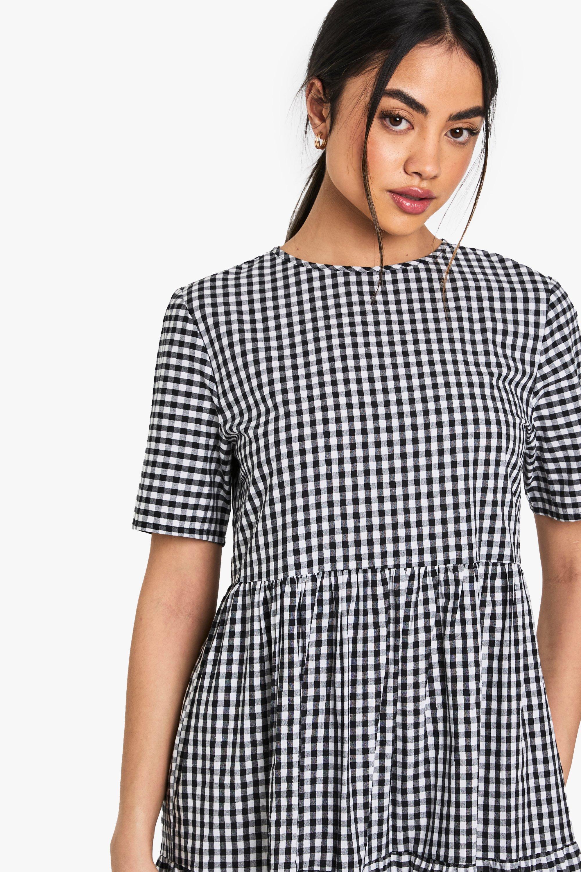 Gingham smock outlet