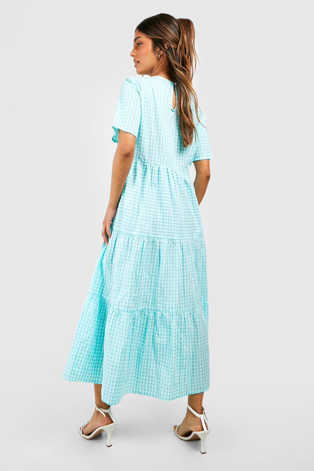 Cotton gingham hot sale dress