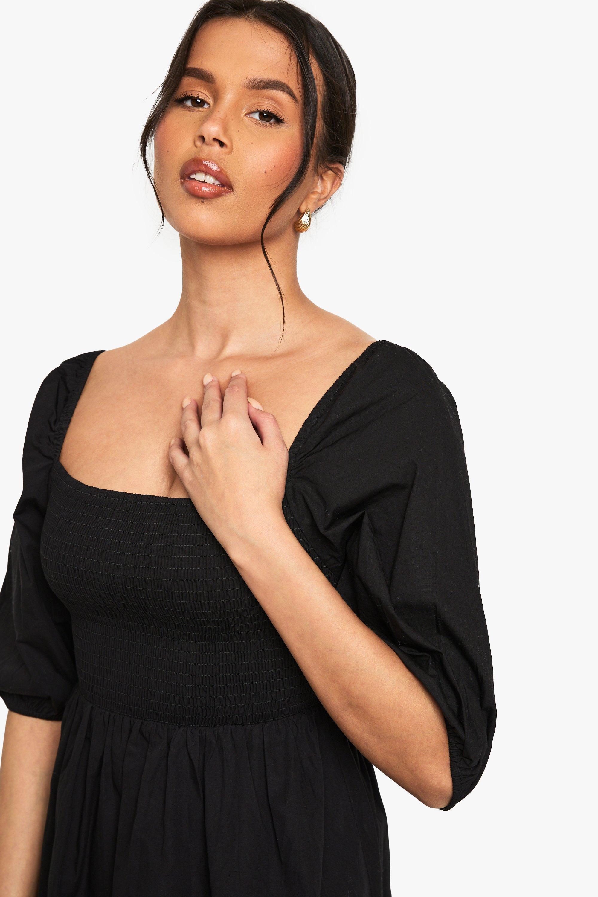 Boohoo on sale black dress