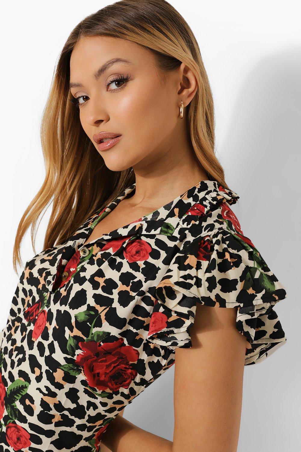 Leopard and hot sale floral dress