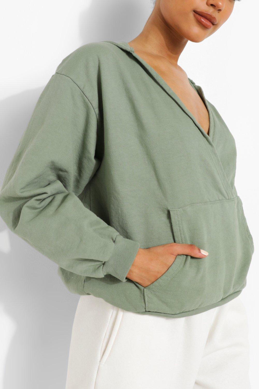 Wrap Washed Hoodie boohoo IE