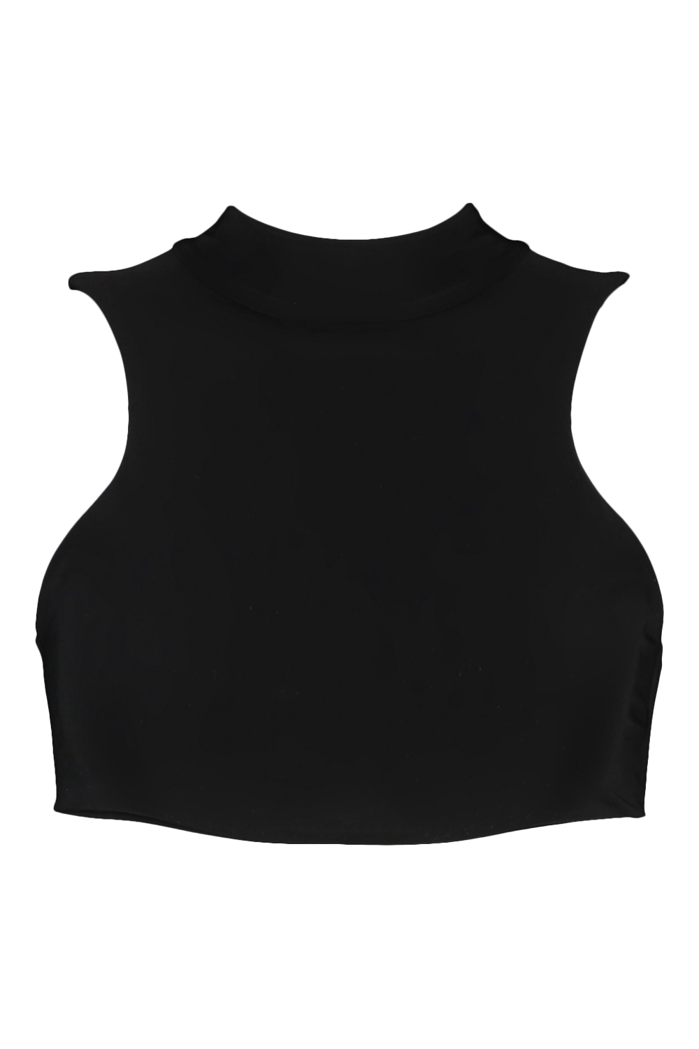 Underbust High Neck Sleeveless Crop Top