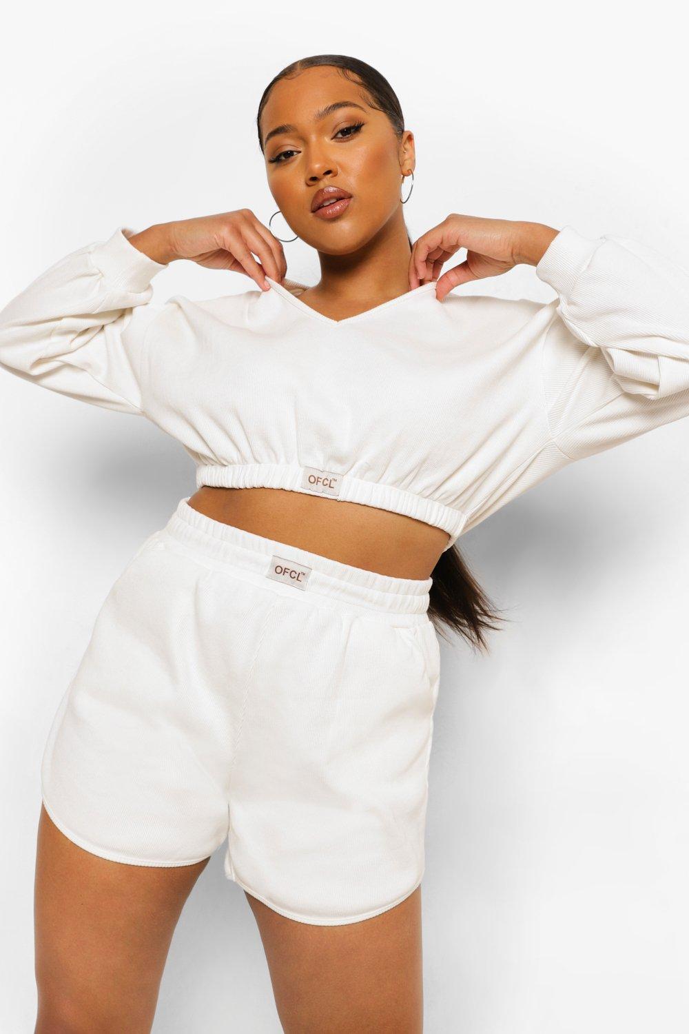 Plt white cropped outlet jumper