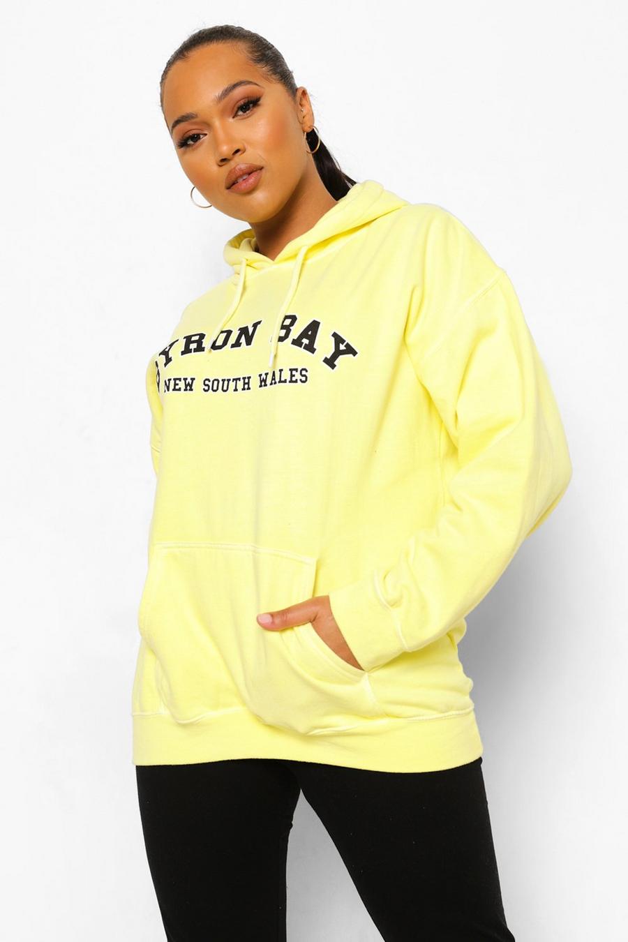 Yellow Plus - "Byron Bay" Överfärgad hoodie image number 1