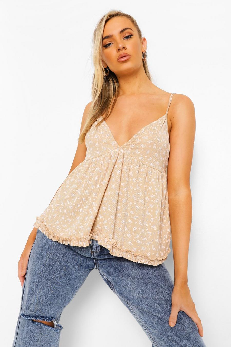 Stone Ditsy Ruffle Cami Top image number 1