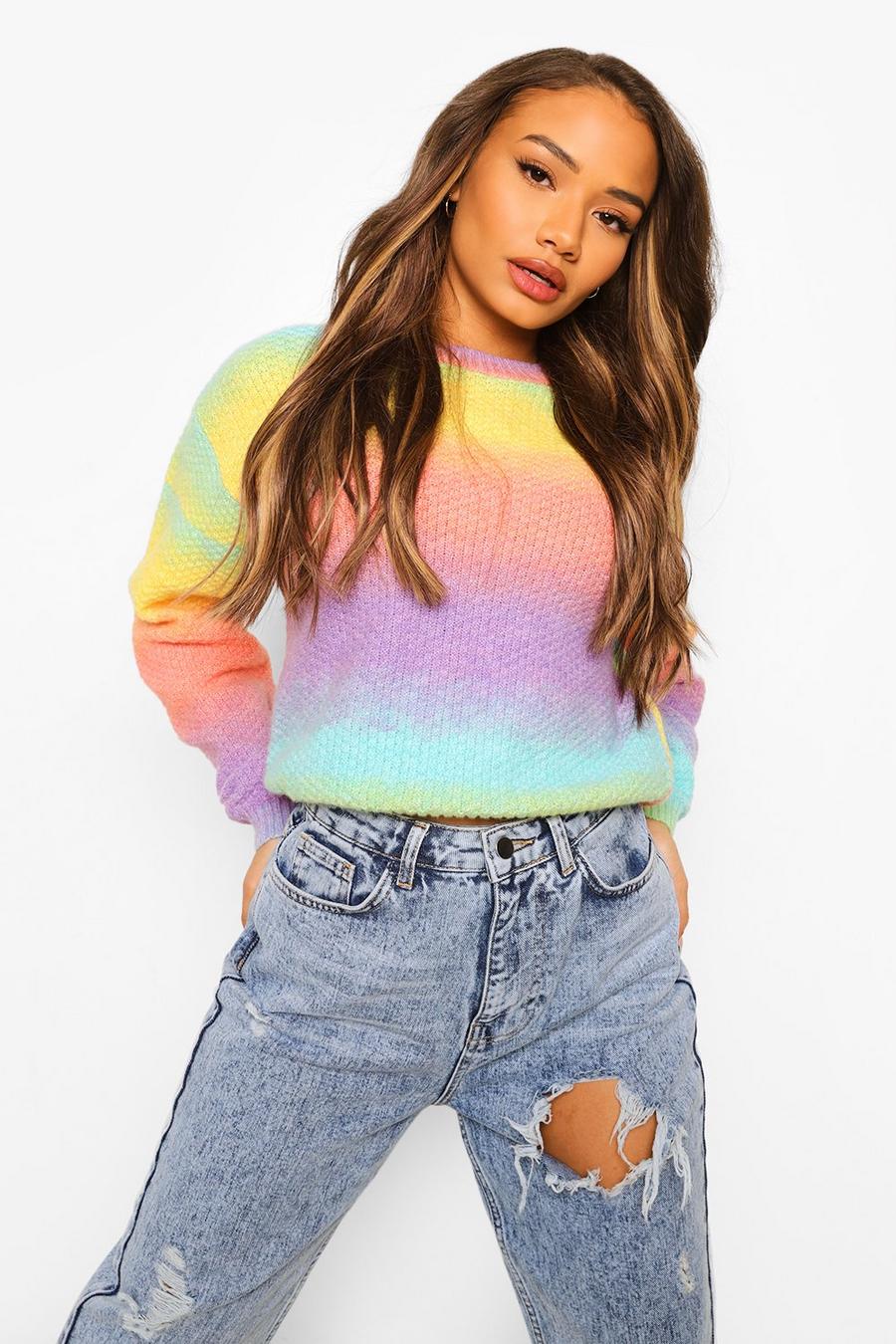 Pink Pastel Ombre Sweater image number 1