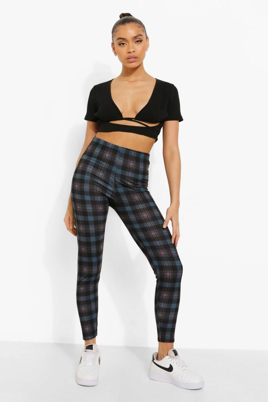 Charcoal Checked Leggings image number 1