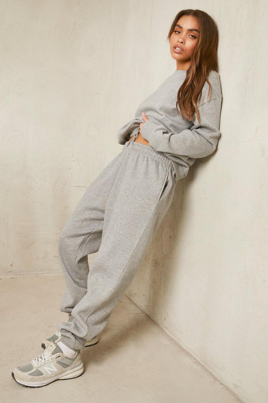 Grey marl Recycled Sweat Track Pants image number 1