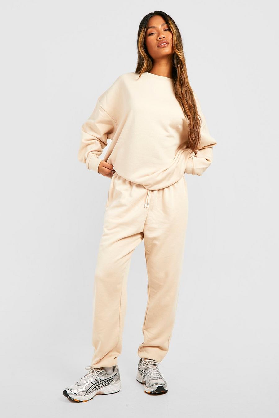 Stone beige Recycled Sweat Track Pants