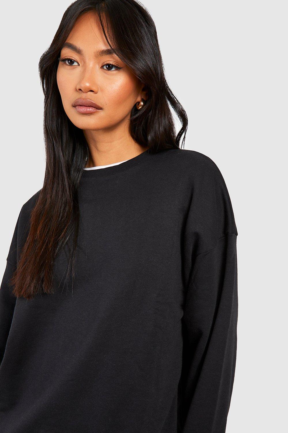 black oversized sweatshirt