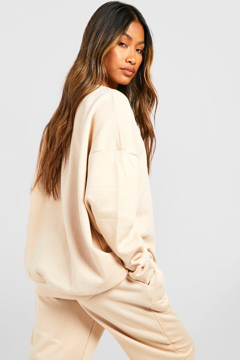 Beige oversized online trui