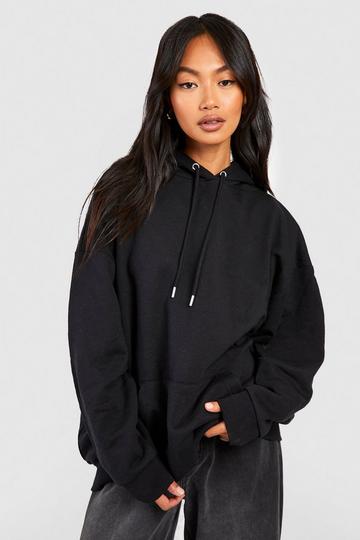 Black Basic Oversized Hoodie