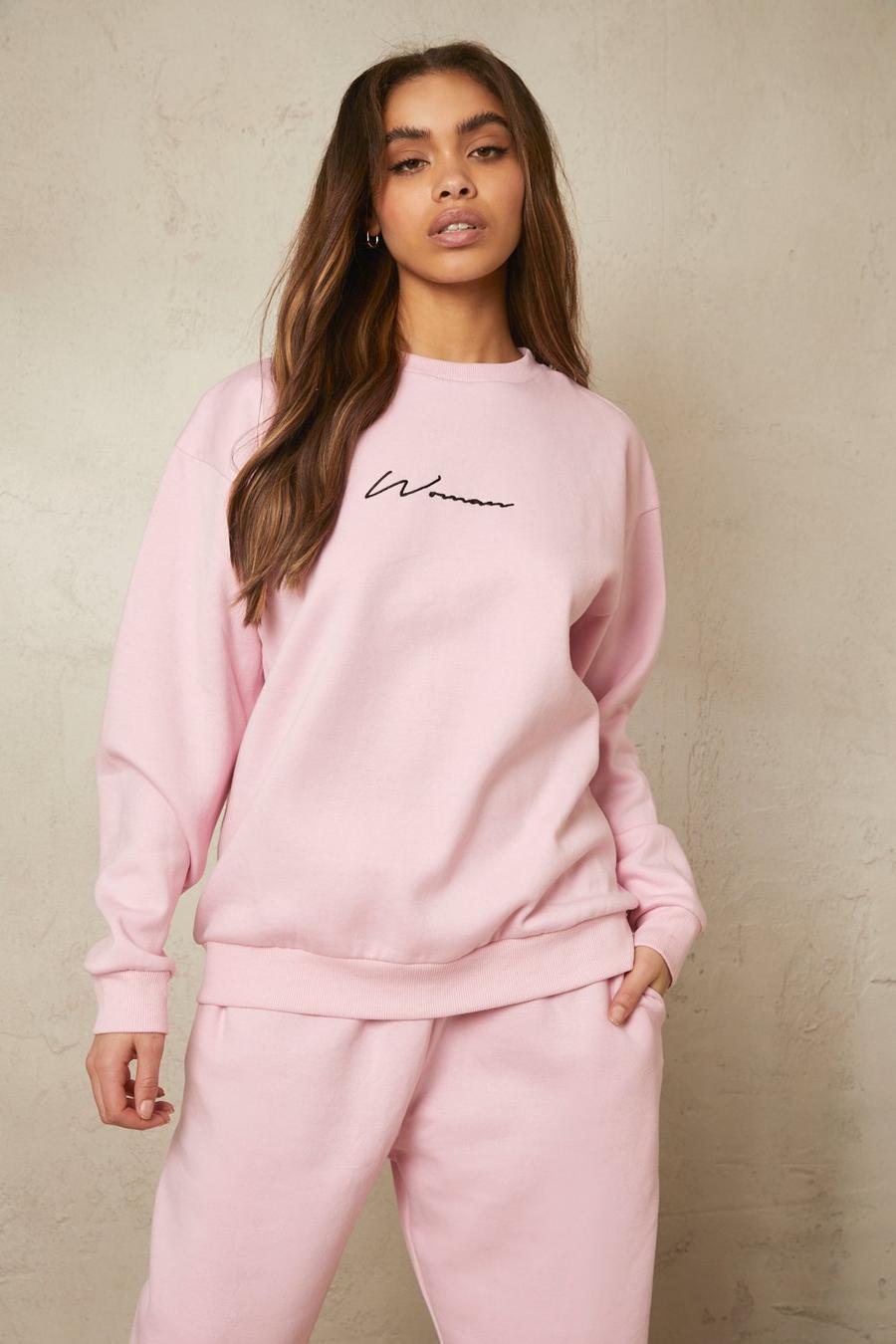 Pale pink Recycled Woman Script Sweatshirt image number 1