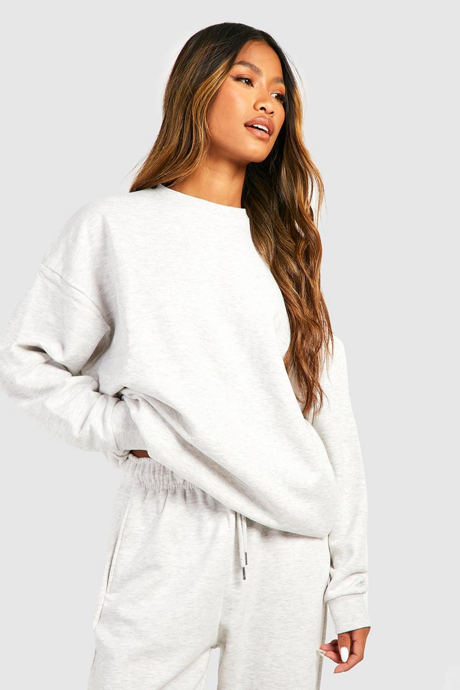 Ash grey Basic Oversized Sweatshirt