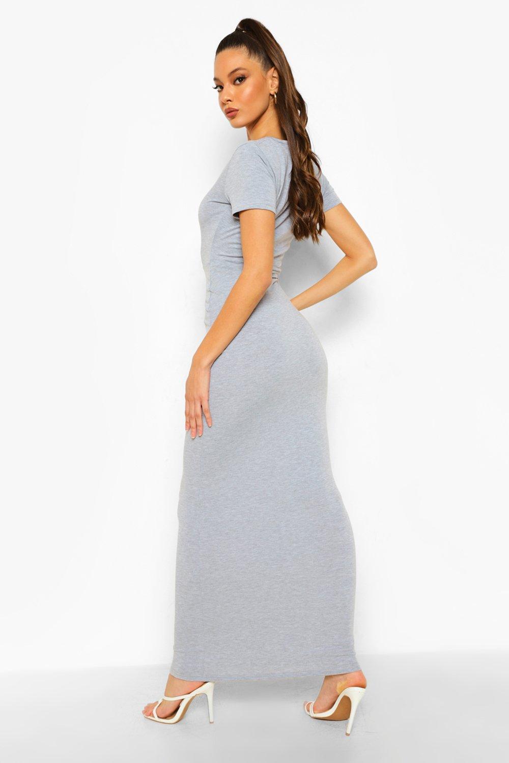 short sleeve jersey maxi dress
