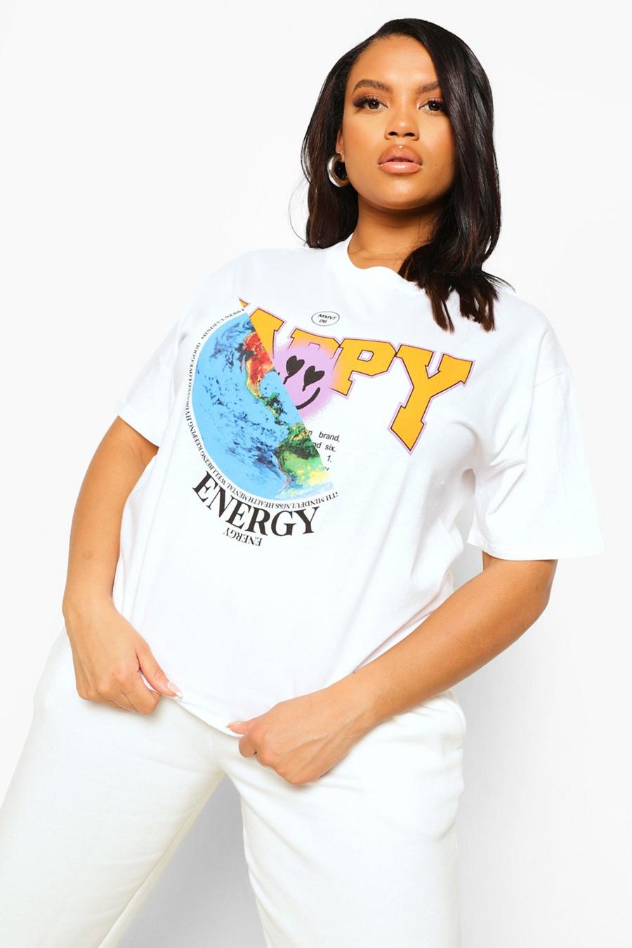 Grande taille - T-shirt Happy Energy, White image number 1