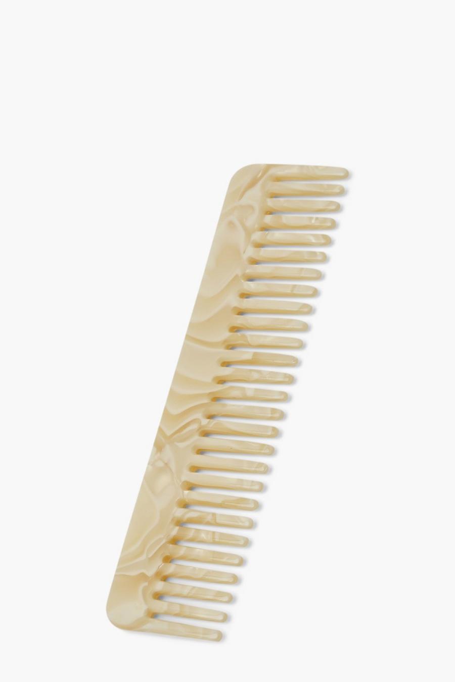 Cream Pearlised Hair Comb image number 1