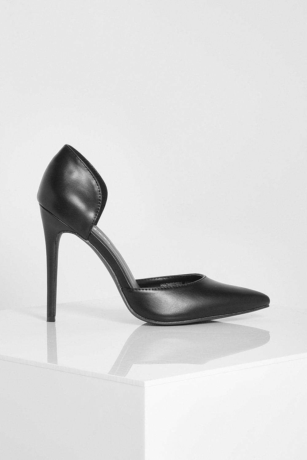 Black cut 2025 out court heels