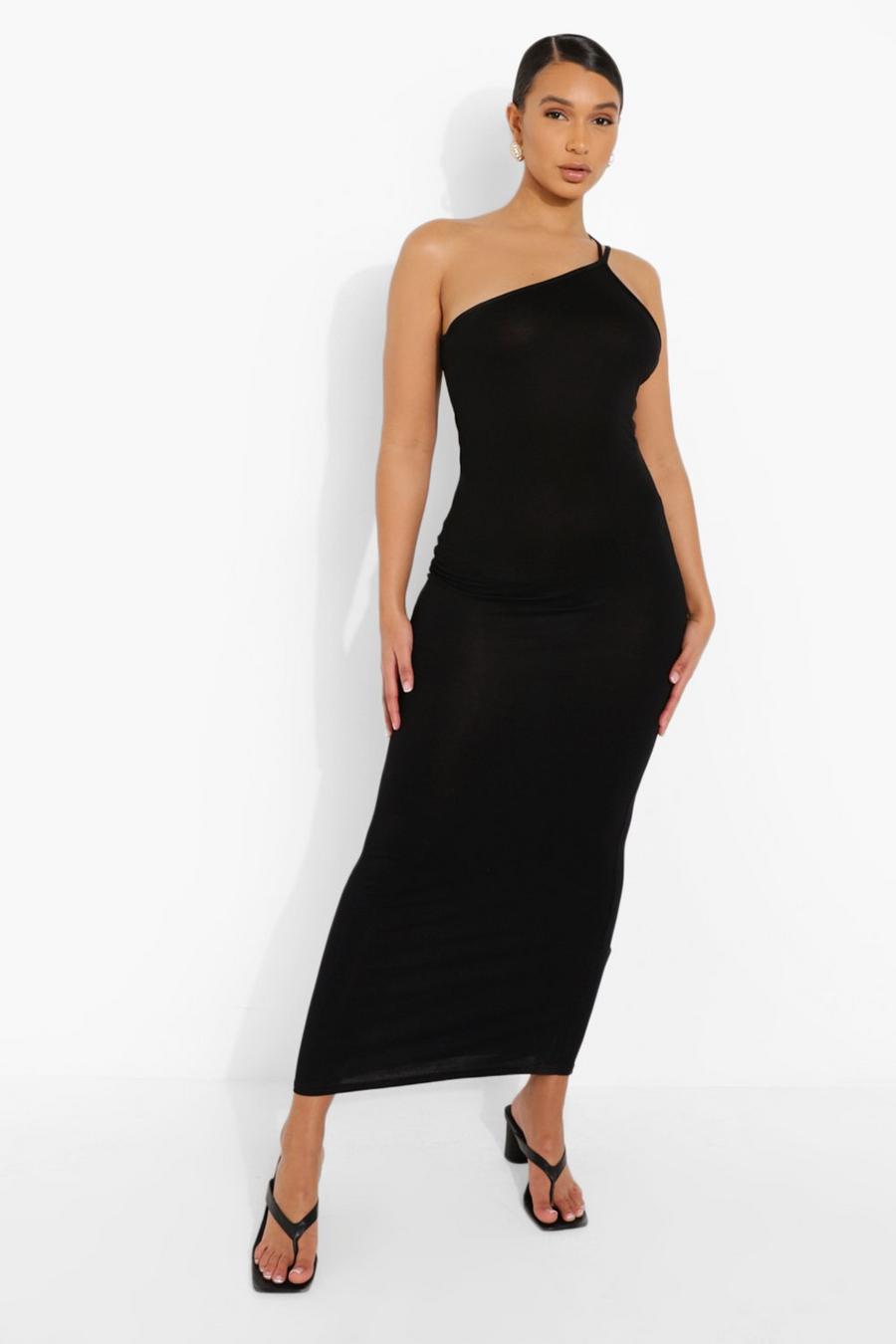 Black Double Strap Low Back Maxi Dress image number 1