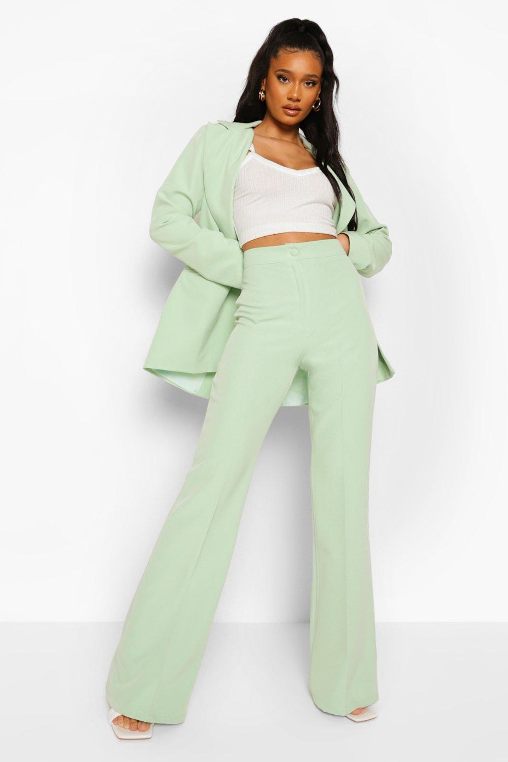Mint Tailored Flared Leg Trousers