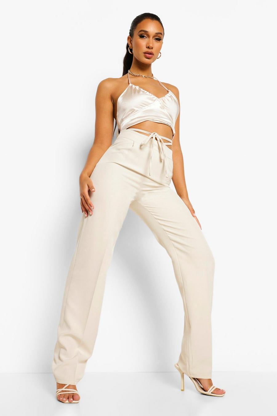 Stone Strappy Waist Pants image number 1
