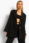 Black Oversized Relaxed Fit Blazer
