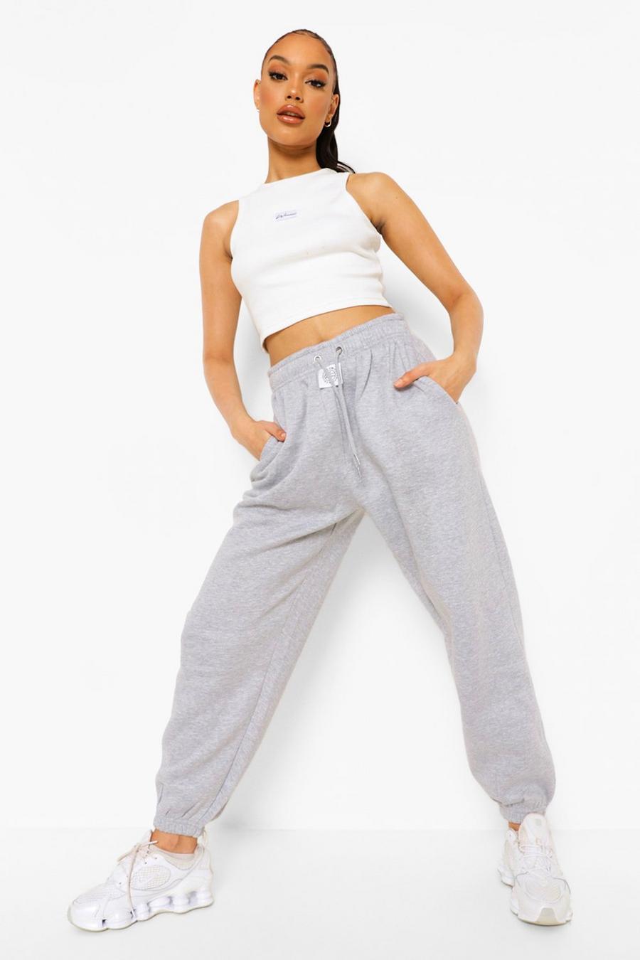 Grey Woman Label Detail Joggers image number 1
