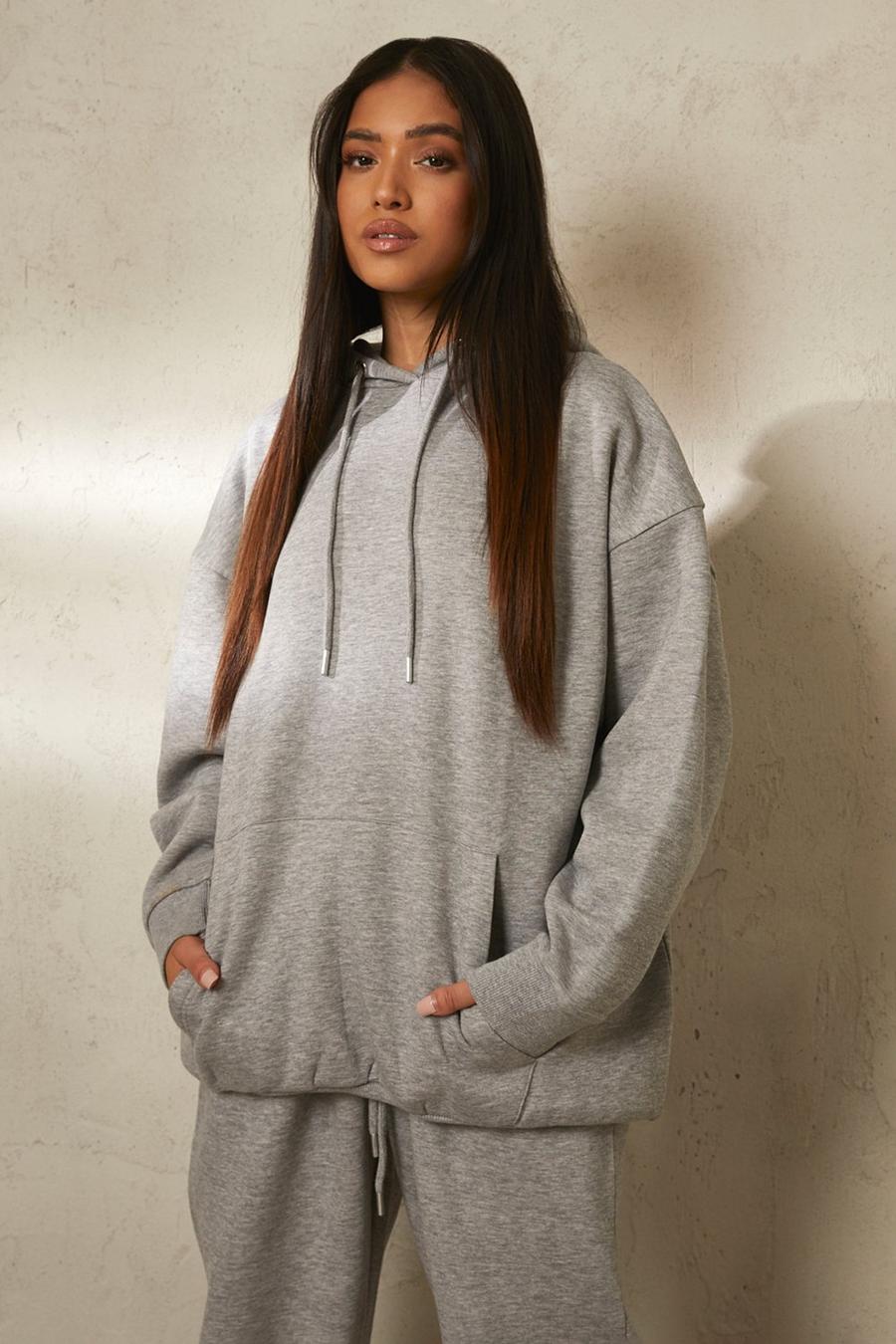 Grey marl Petite Oversize hoodie image number 1