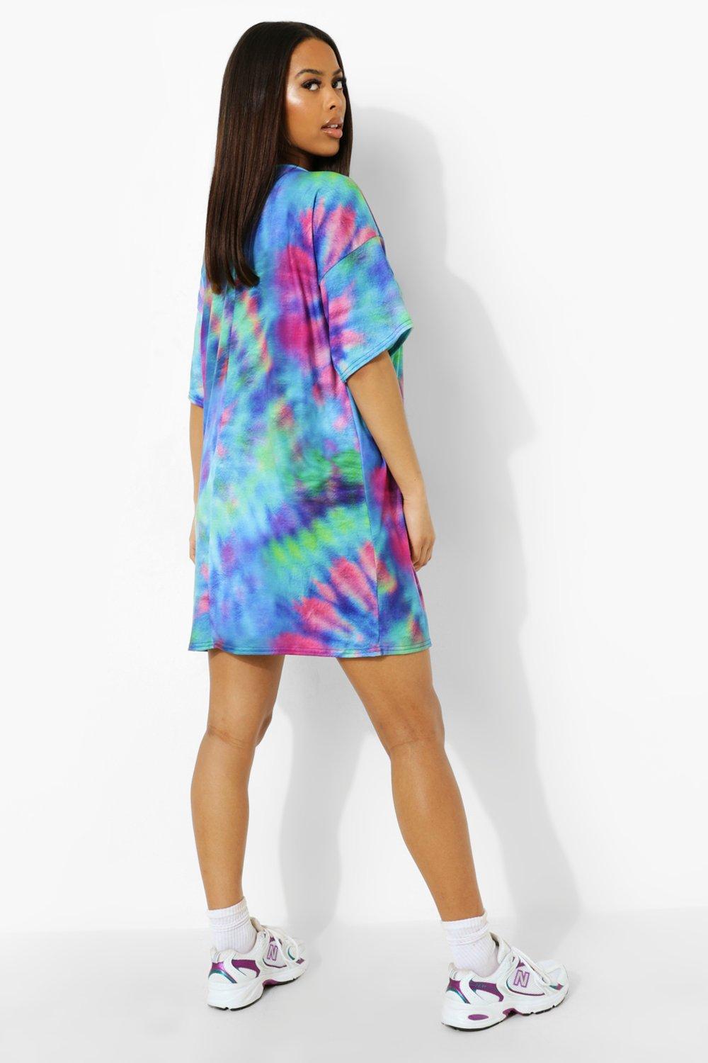 Tie dye oversized store shirt dress