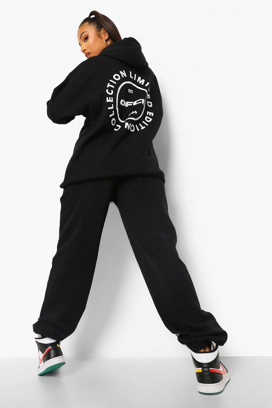 PETITE Trainingsanzug mit Ofcl-Print hinten, Schwarz image number 1