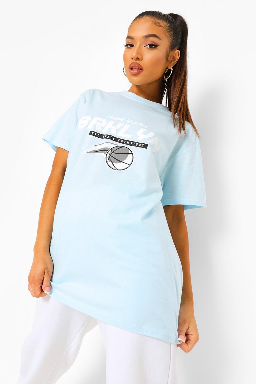 T-shirt Petite con stampa New York, Azzurro chiaro image number 1