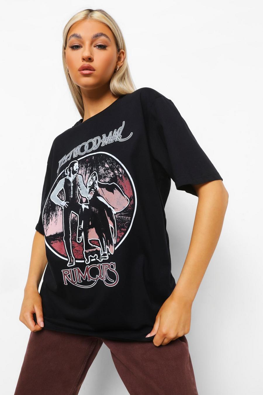 Black Tall Fleetwood Mac License T-shirt image number 1