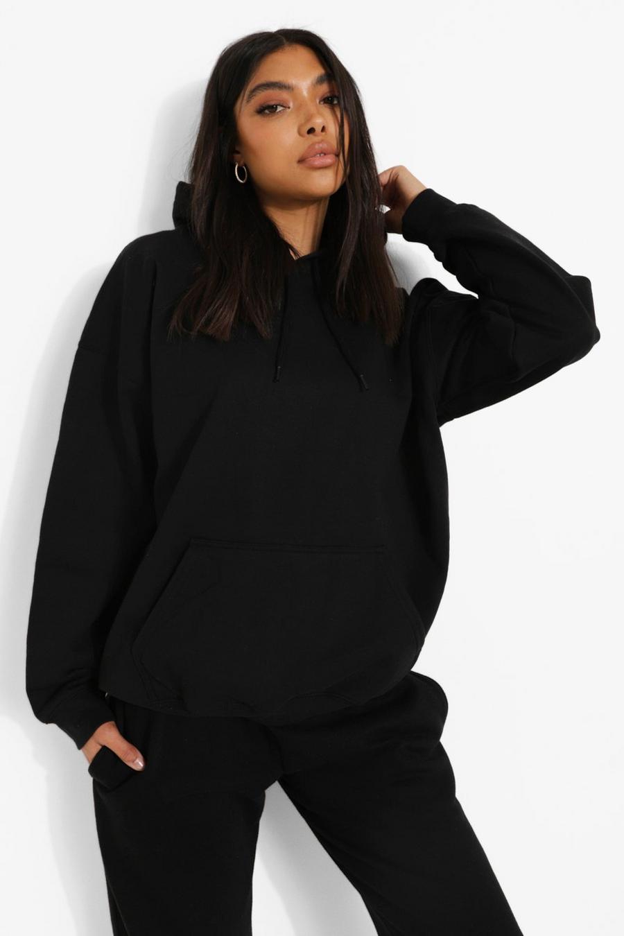 Black Tall - Oversize hoodie med tryck bak image number 1