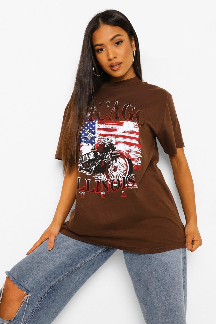 Chocolate Petite - Chicago T-shirt med tryck image number 1