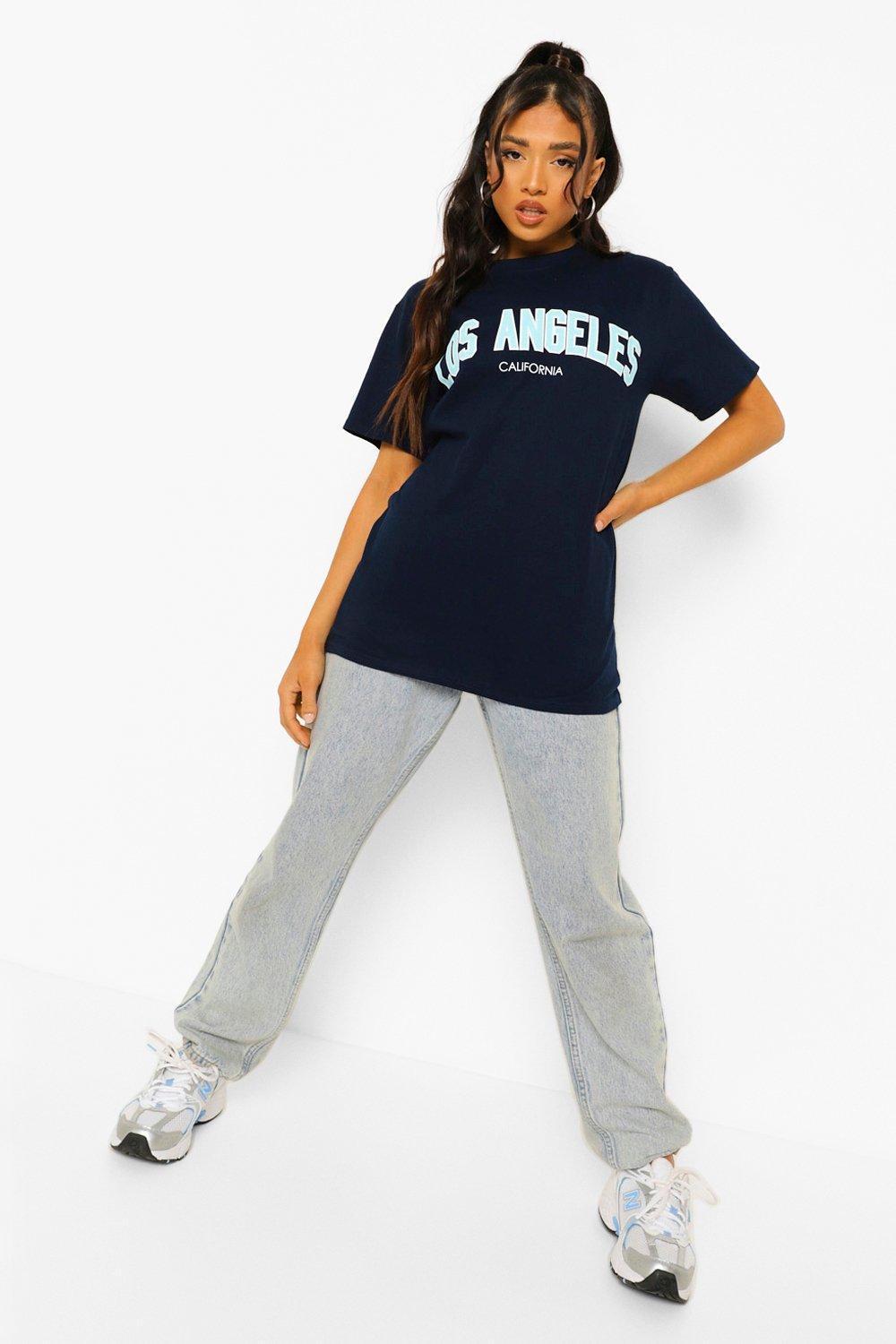Women's 99 Los Angeles Baby T-Shirt in Navy - Size XS
