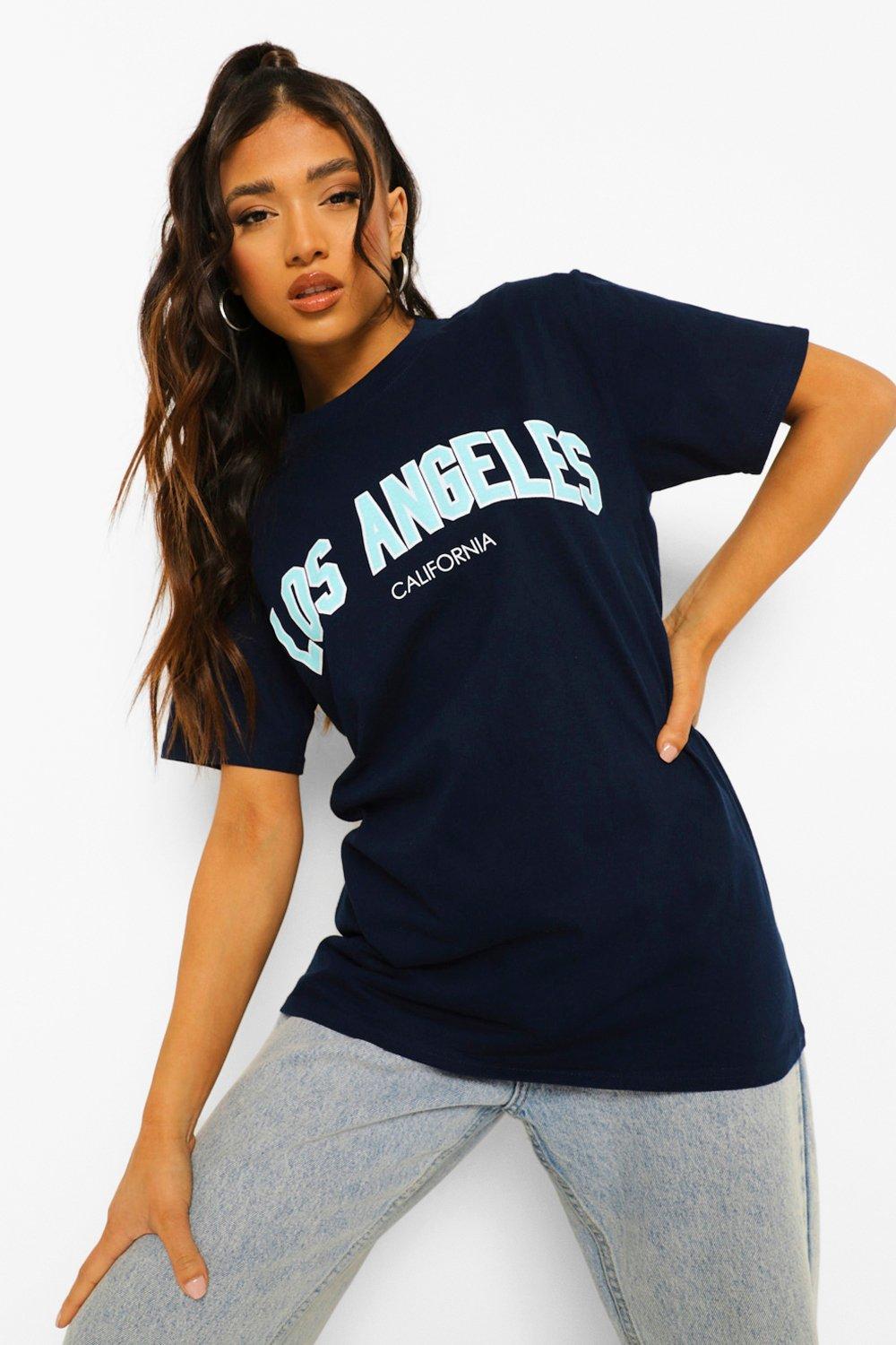 Women's 99 Los Angeles Baby T-Shirt in Navy - Size XS