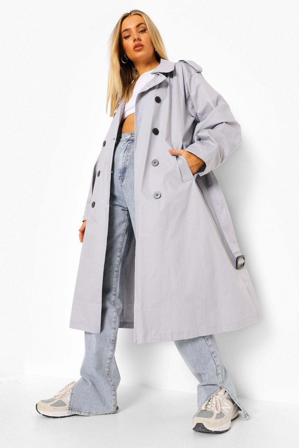 boohoo grey coat